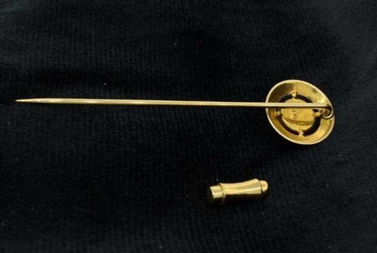 Vintage 14KT & Lapis Lazuli Stick Pin
