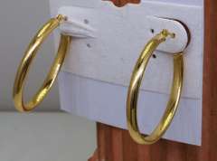 Lot of 2 Pair 14KT Hoop Earrings