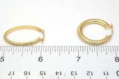 Lot of 2 Pair 14KT Hoop Earrings