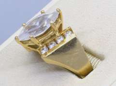 14KT Cubic Zirconia Ring Size 8.75