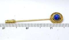 Vintage 14KT & Lapis Lazuli Stick Pin