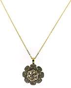 Dazzling 14kt YG Diamond Flower Necklace