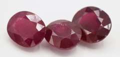 9.00 Carat Ruby Loose Precious Gemstone Lot of 3!
