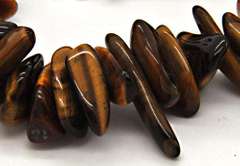 LADIES 14 KT GOLD TIGER EYE NECKLACE.