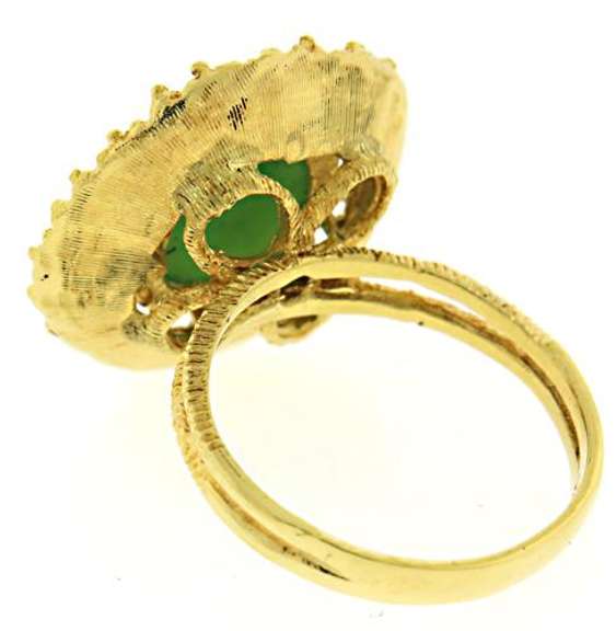 Gorgeous Natural Green Jade Ring