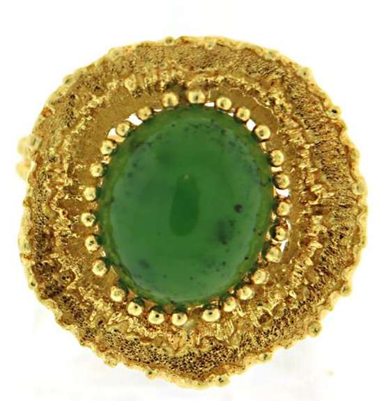 Gorgeous Natural Green Jade Ring