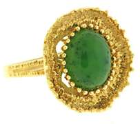 Gorgeous Natural Green Jade Ring
