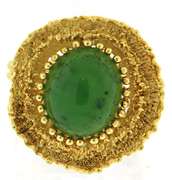 Gorgeous Natural Green Jade Ring