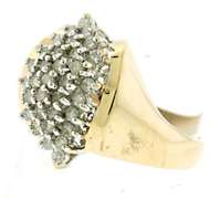 Cluster Diamond Waterfall Ring