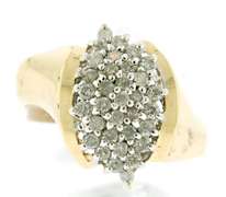 Cluster Diamond Waterfall Ring