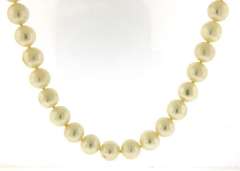 Elegant 14kt YG White Fresh Water Pearl Necklace