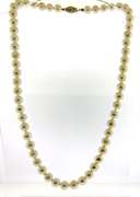 Elegant 14kt YG White Fresh Water Pearl Necklace