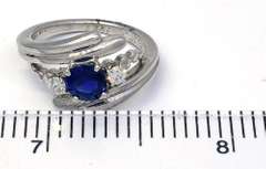 0.50CT 1960s Sapphire with Diamond Accents