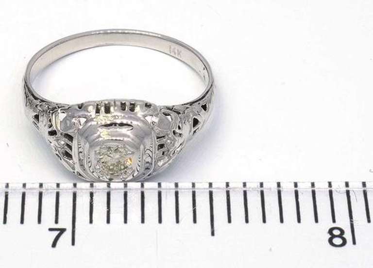 Incredible Art Deco Filigree Diamond Ring