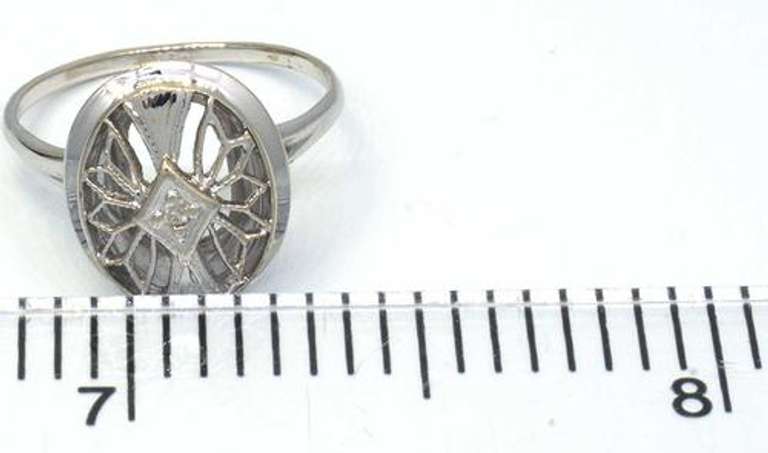 Dainty Art Deco Filigree Diamond Ring