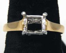 18KT & Platinum Solitaire Ring Mount