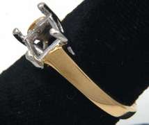 18KT & Platinum Solitaire Ring Mount