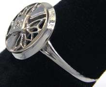 Dainty Art Deco Filigree Diamond Ring