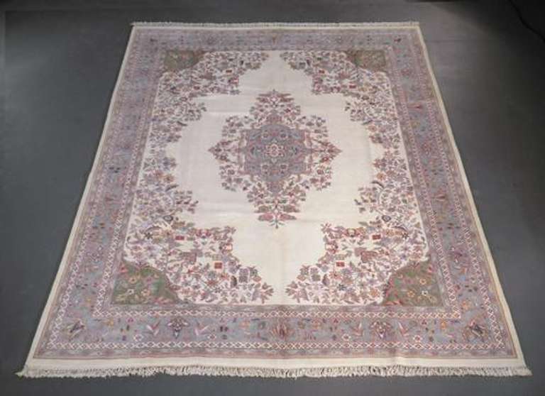 Handmade Indo Kerman Design 9.1x11.11