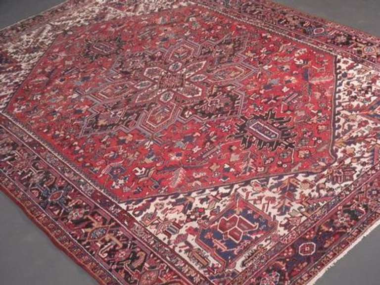 Semi Antique Persian Heriz 9.8x13.2