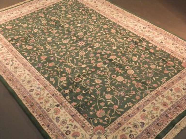Handmade Indo Kashan Design 9.11x13.10