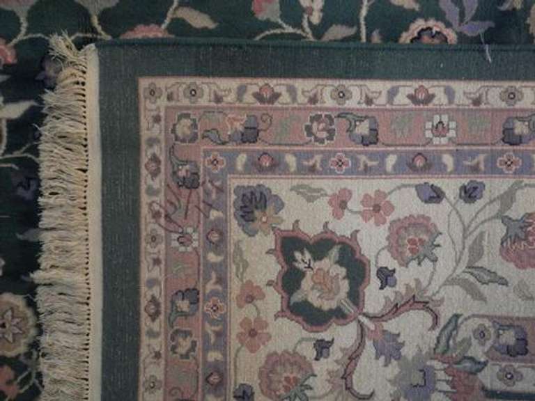 Handmade Indo Kashan Design 9.11x13.10