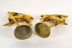 Vintage Pair of Solid Brass Deer Decorative Statues