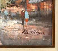 Paris Street View Signed Original Painting by H. Rogers Henri Rogers