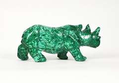 Outstanding Large African Malachite Gemstone Rhino