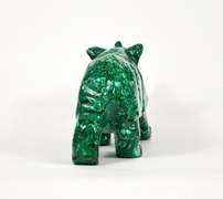 Outstanding Large African Malachite Gemstone Rhino