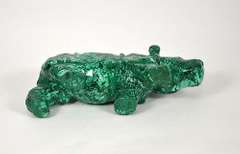Outstanding Large African Malachite Gemstone Rhino