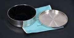 Tiffany & Co. Pewter Lidded Round Jewelry Trinket Box