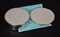 Tiffany & Co. Pewter Lidded Round Jewelry Trinket Box