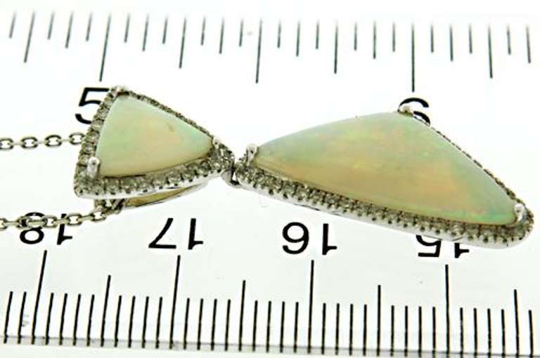 Fancy Opal and Diamond Abstract Pendant Necklace