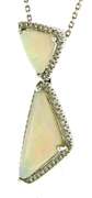 Fancy Opal and Diamond Abstract Pendant Necklace