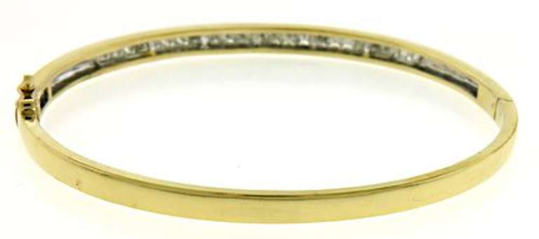 Divine 18kt Princess Cut Channel Set Bangle