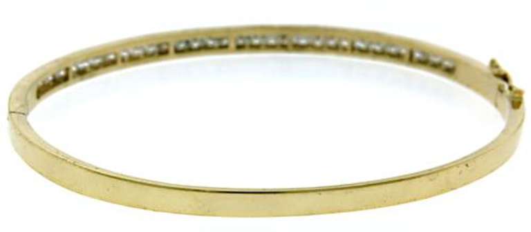 Beautiful Round Cut Channel Set Diamond Bangle