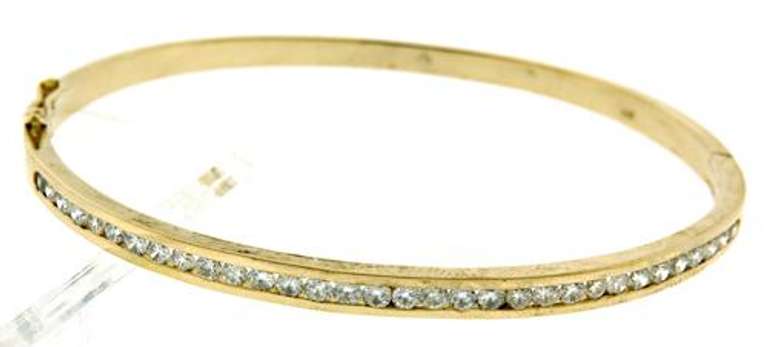 Beautiful Round Cut Channel Set Diamond Bangle