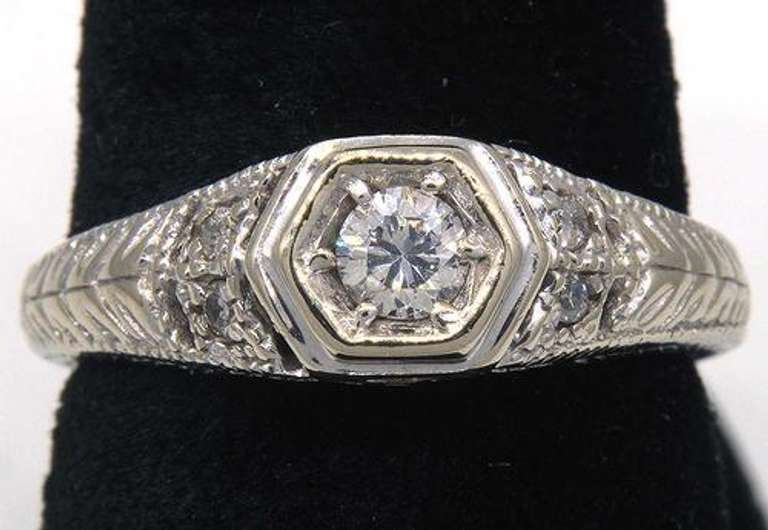 Intricate Estate Diamond Ring