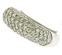Glittering 14kt WG Pave Diamond Ring