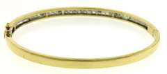 Divine 18kt Princess Cut Channel Set Bangle
