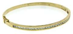 Beautiful Round Cut Channel Set Diamond Bangle
