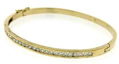 Beautiful Round Cut Channel Set Diamond Bangle