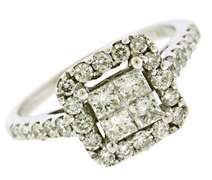 Stunning 14kt WG Diamond Invisible Set Halo Ring