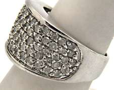 14KT WHITE GOLD 1.97 CTW PAVE' SET DIAMOND BAND.