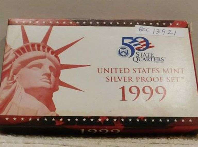 1999 Silver PROOF Set, w/ Mint Box, w/Sil State Qtrs.