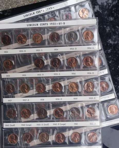 1934 -1974 PDS Red Brown Unc Lincoln Head Cent Collection