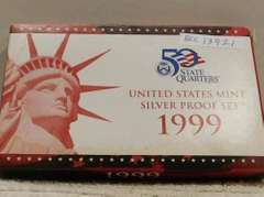 1999 Silver PROOF Set, w/ Mint Box, w/Sil State Qtrs.
