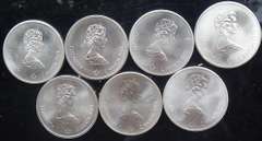 7  1976 $10 Canada Silver Olympic Coins