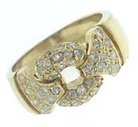 Gorgeous 14kt YG Pave Diamond Link Top Ring